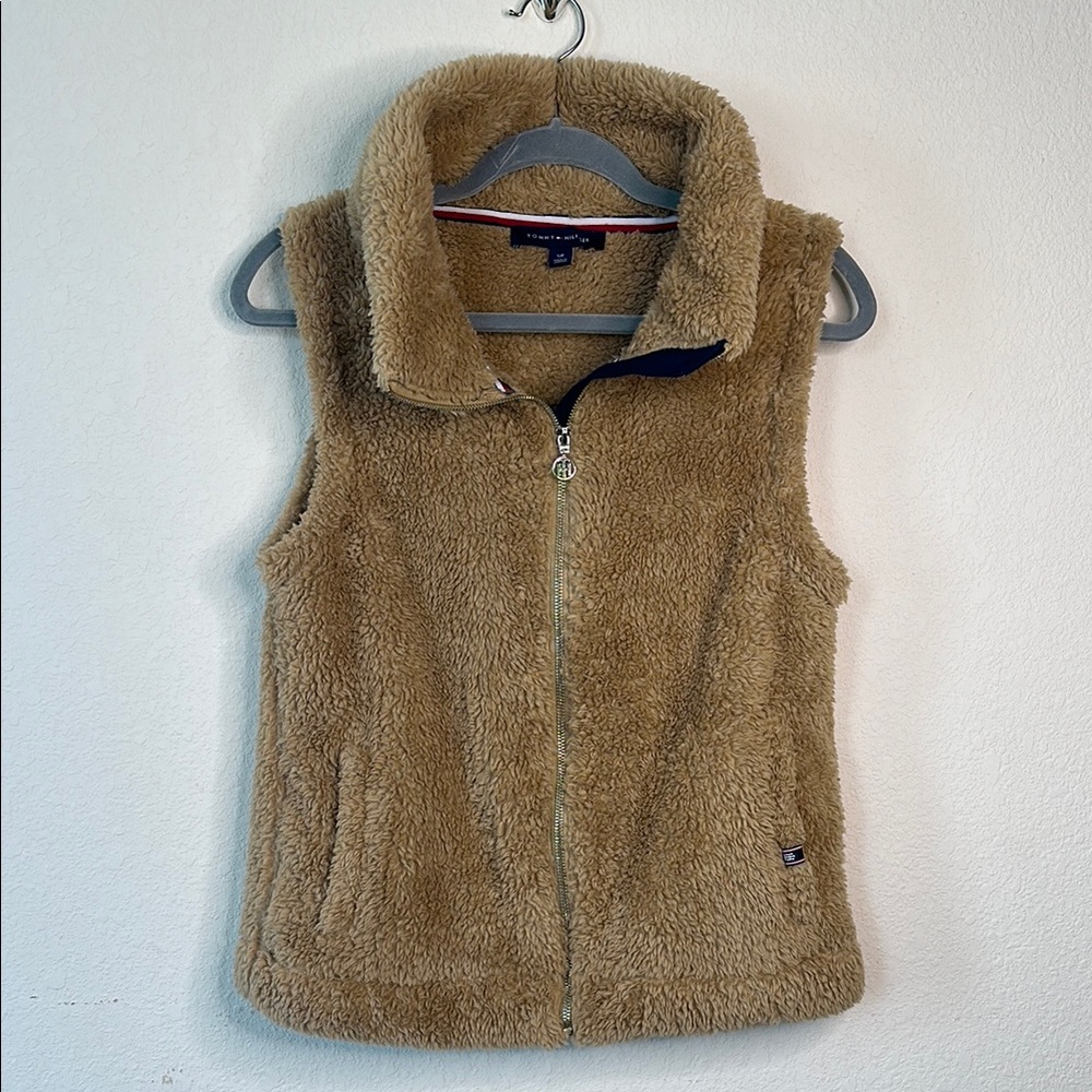 Tommy Hilfiger Beige Sherpa Vest